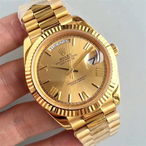 rolex gold day date replica|rolex knockoff watches day date.